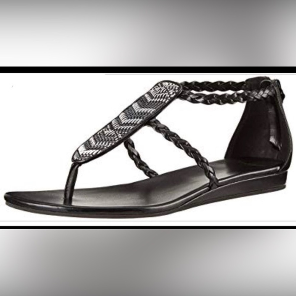 Cole Haan Black Braided Sandals